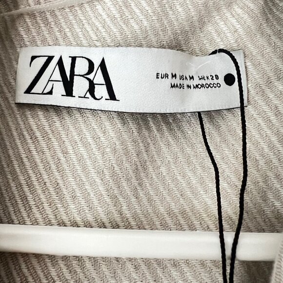NEW Zara Limited Edition Linen Cropped Tweed Blazer Jacket, blogger Fav - Picture 16 of 16